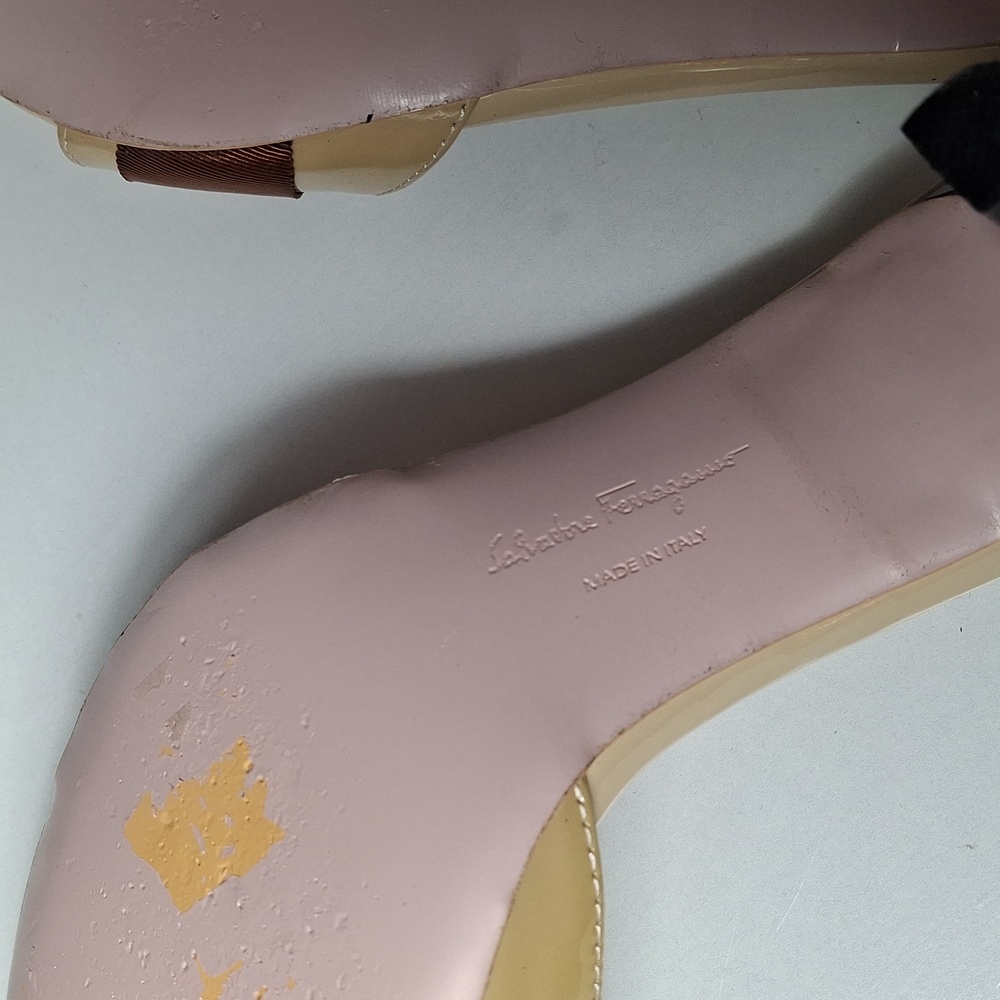 Salvatore Ferragamo bow kitten heel slide ons size 5 - Picture 7 of 7